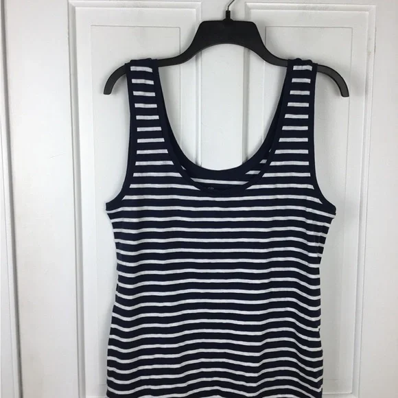 J. Crew Navy and White Striped Tank Top - Picture 2 of 7